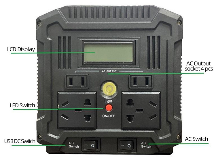 Pure Sine Wave Lifepo4 UPS Battery 12V 80AH Lithium Ion UPS System Portable Generator