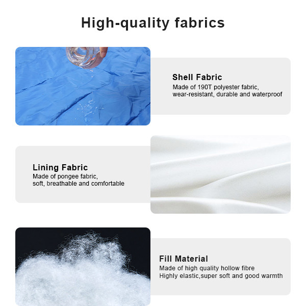 Queen Size Camping Sleeping Bags Waterproof 2 Person Double Sleeping Bag For Adults