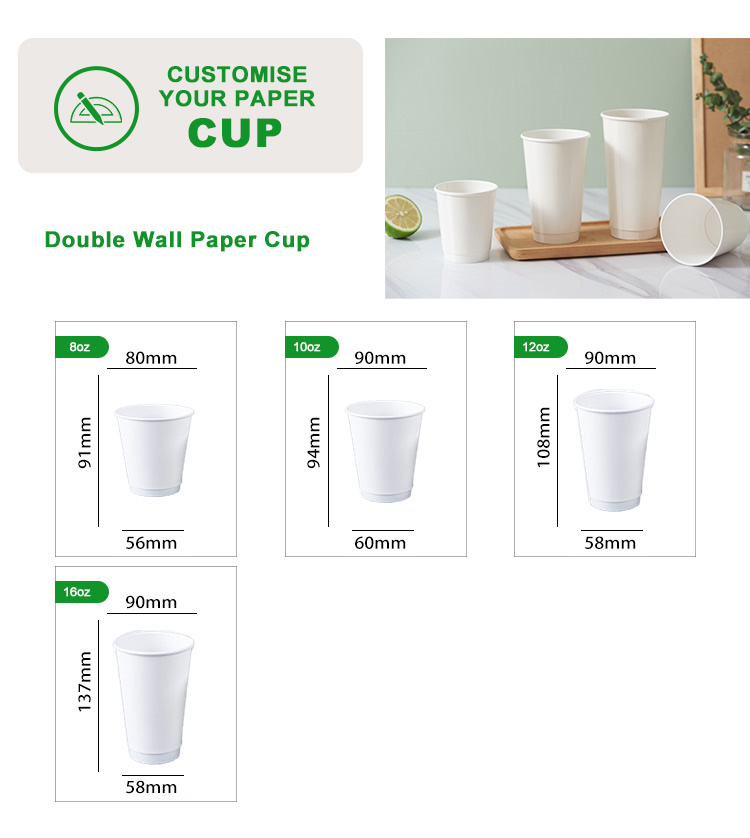 10oz Paper Espresso Cups Environmental Friendly Customizable Color