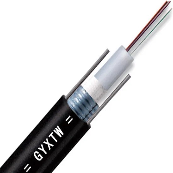 corning armored fiber optic cable Black Outer Sheath GYXTW factory type power telecommuniction