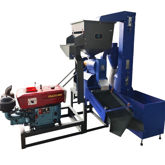 DONGYA AGRO 22HP diesel Engine Rice Mill Machine with Auto Loading Lifter
