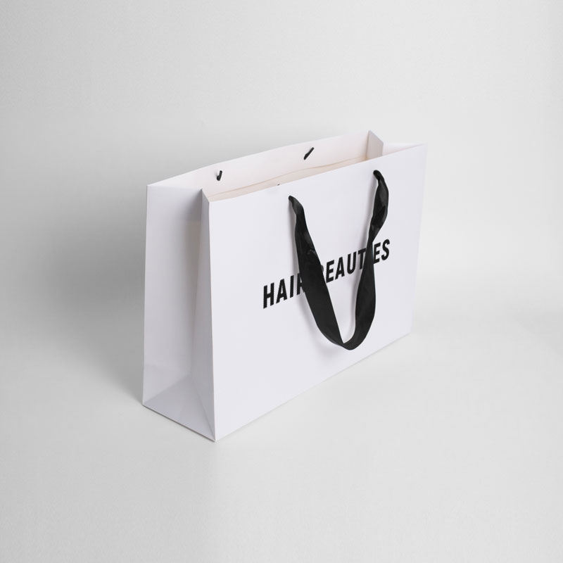 Small Recycled Shopping Bags Gift Paper Bags With Business Name For Jewelry Packaging