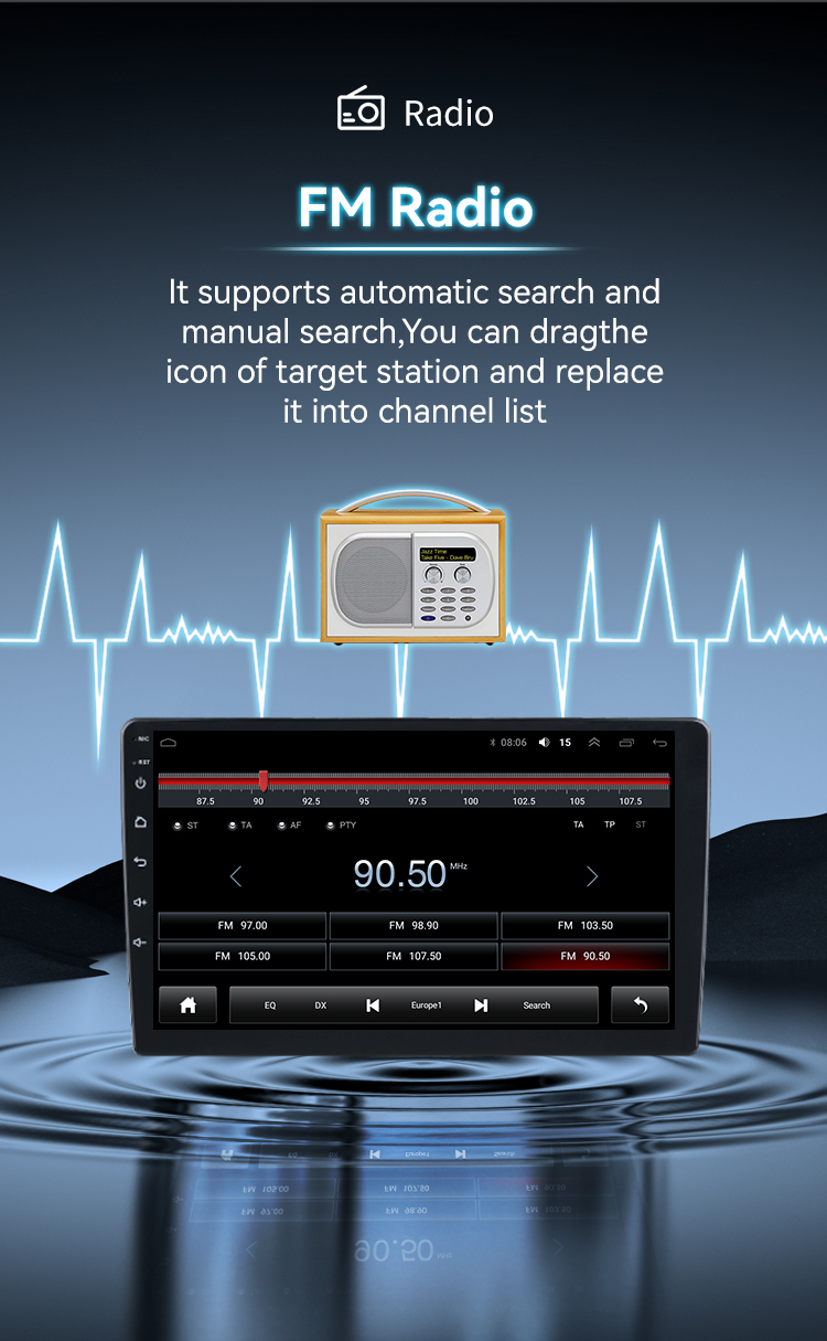 Octa Core Universal Car Player Capacitive Screen Car Head Unit CE Certificate