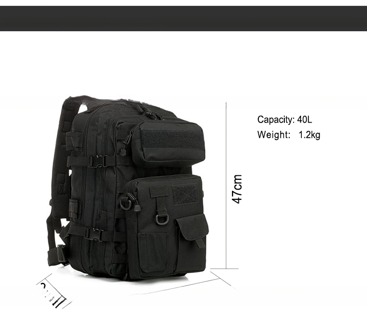 Waterproof Internal Frame Mountaineering and Camping Backpack with Molle