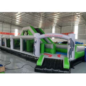 Commericial Tarpaulin Inflatable Obstacle Course Challenge 3 Years Warranty
