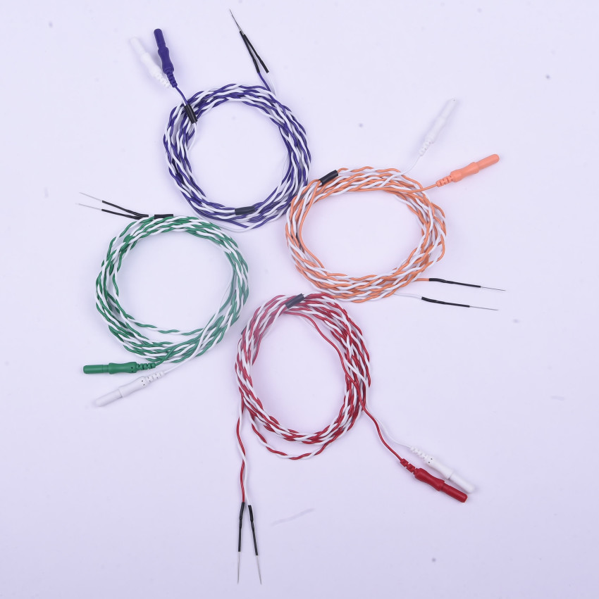 Disposable Sterile Subdermal Needle Electrodes Twisted Multicolor