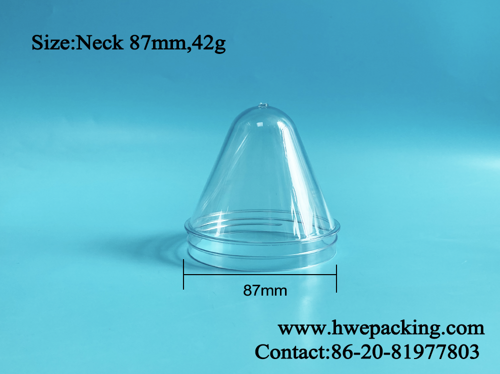 550ml PET Bottle Preform Custom Size Shape Neck 87mm Wide Mouth