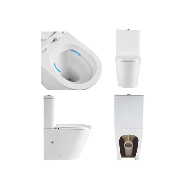 680x370x830mm Chinese Ceramic Floor Mounted WC P Trap Toilets for Bathroom Equipment