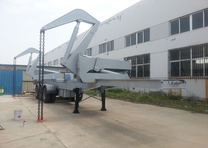 37 Tons Container Side Loader Truck Mounted Crane 3 Axles Semi Trailer Truck
