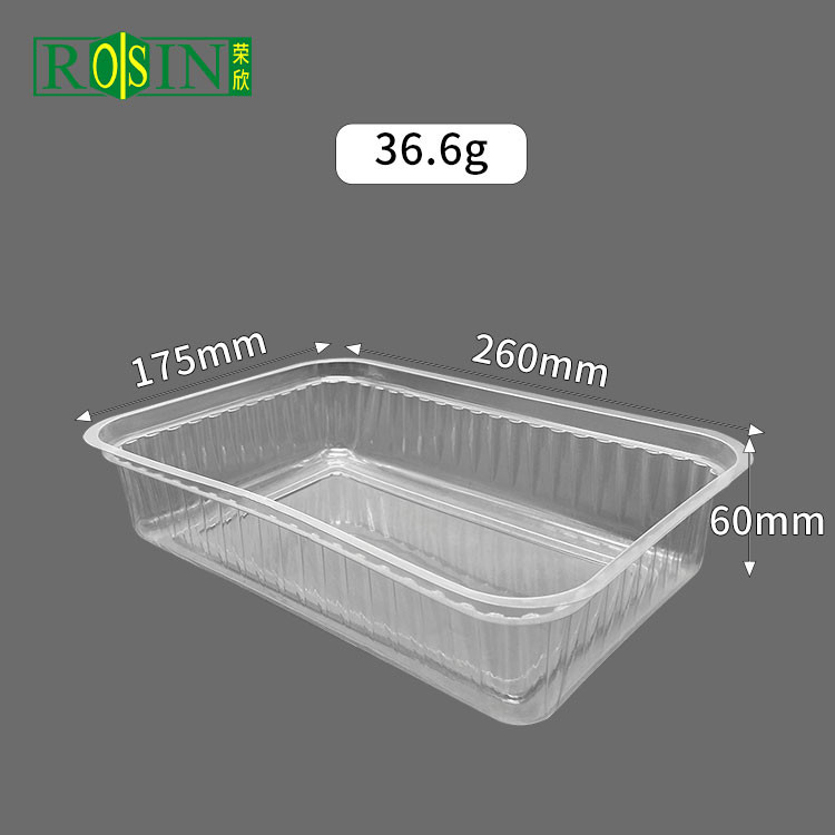 1000ml Disposable Plastic Container Rectangular For Vegetables And Fruits