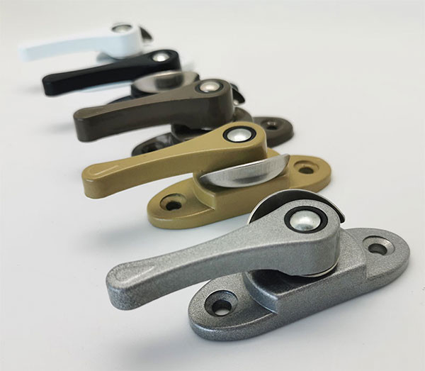 Powder Coating Sliding Window Crescent Lock , Chrome Aluminium Window Latches OEM