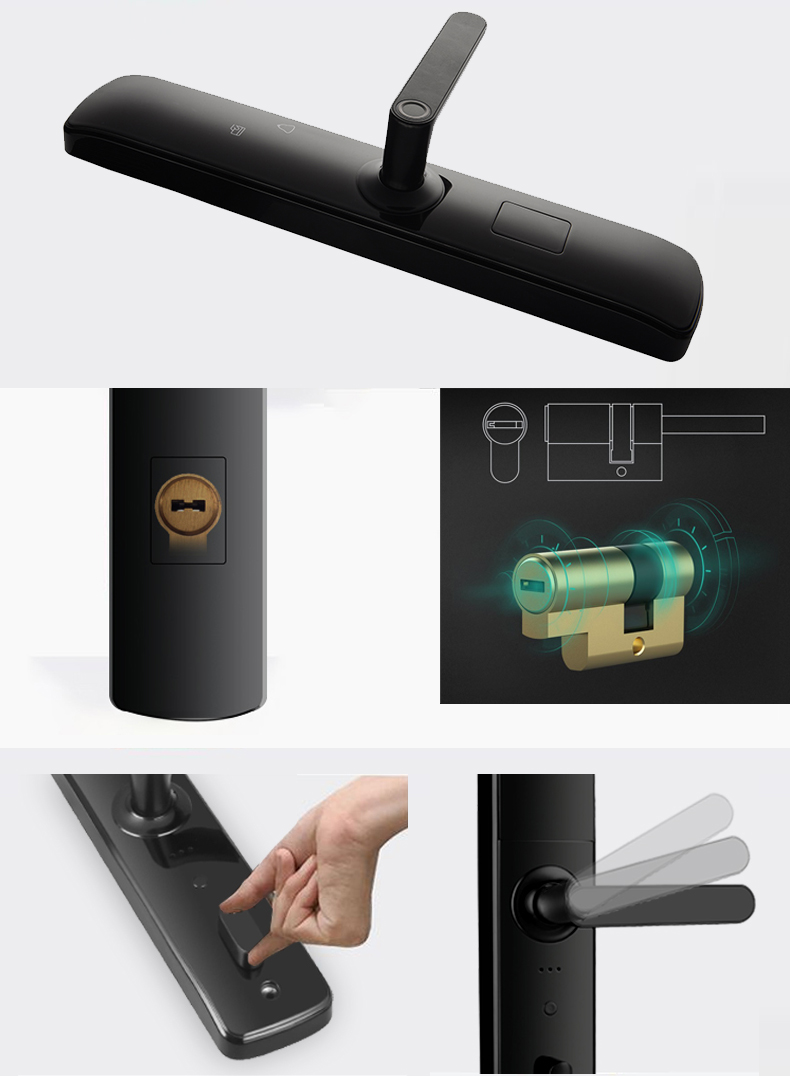 High Security Rosh Digital Fingerprint Door Lock Multifunction Tuya Wifi Door Lock