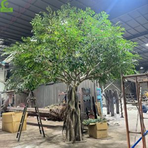 China Artificial Bayan Tree Large Evergreen Ficus Tree Artificial Tree Artificial Large Decorative Indoor Tree for Wedding Decoration on sale