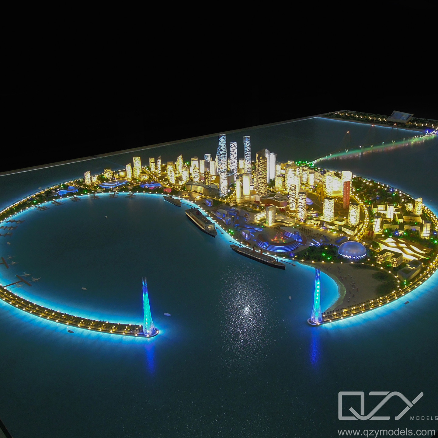 1/1000 Architectural Scale Model Nanhai Island Master Plan Model