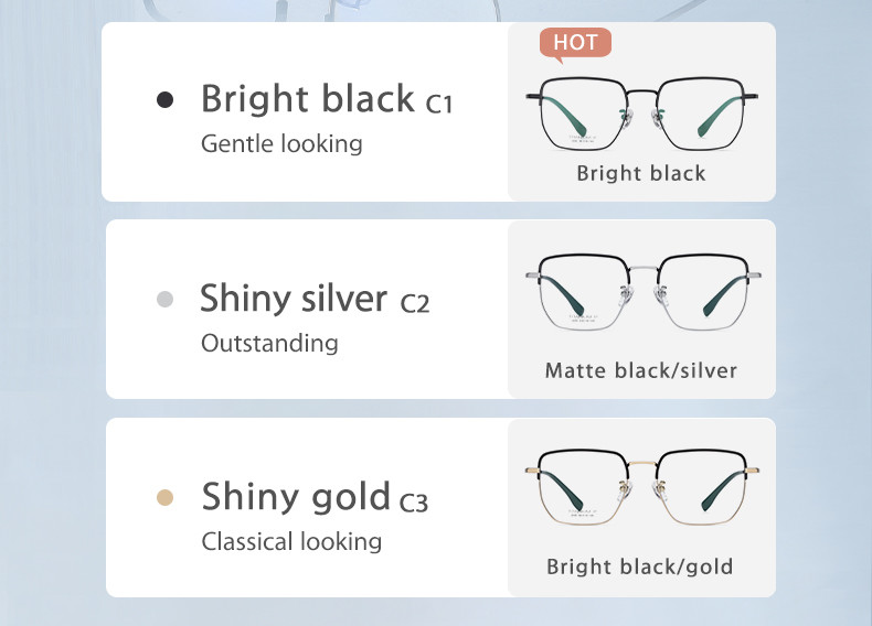 Custom Pure Titanium Frame Glasses Optical Easy Lens Replacement