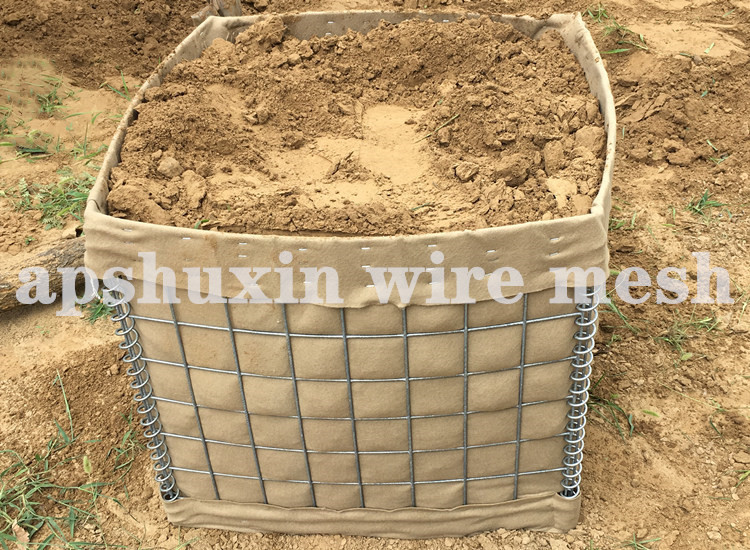 300gsm Geotextile Defensive Barrier Military Sand Wall Long Duration