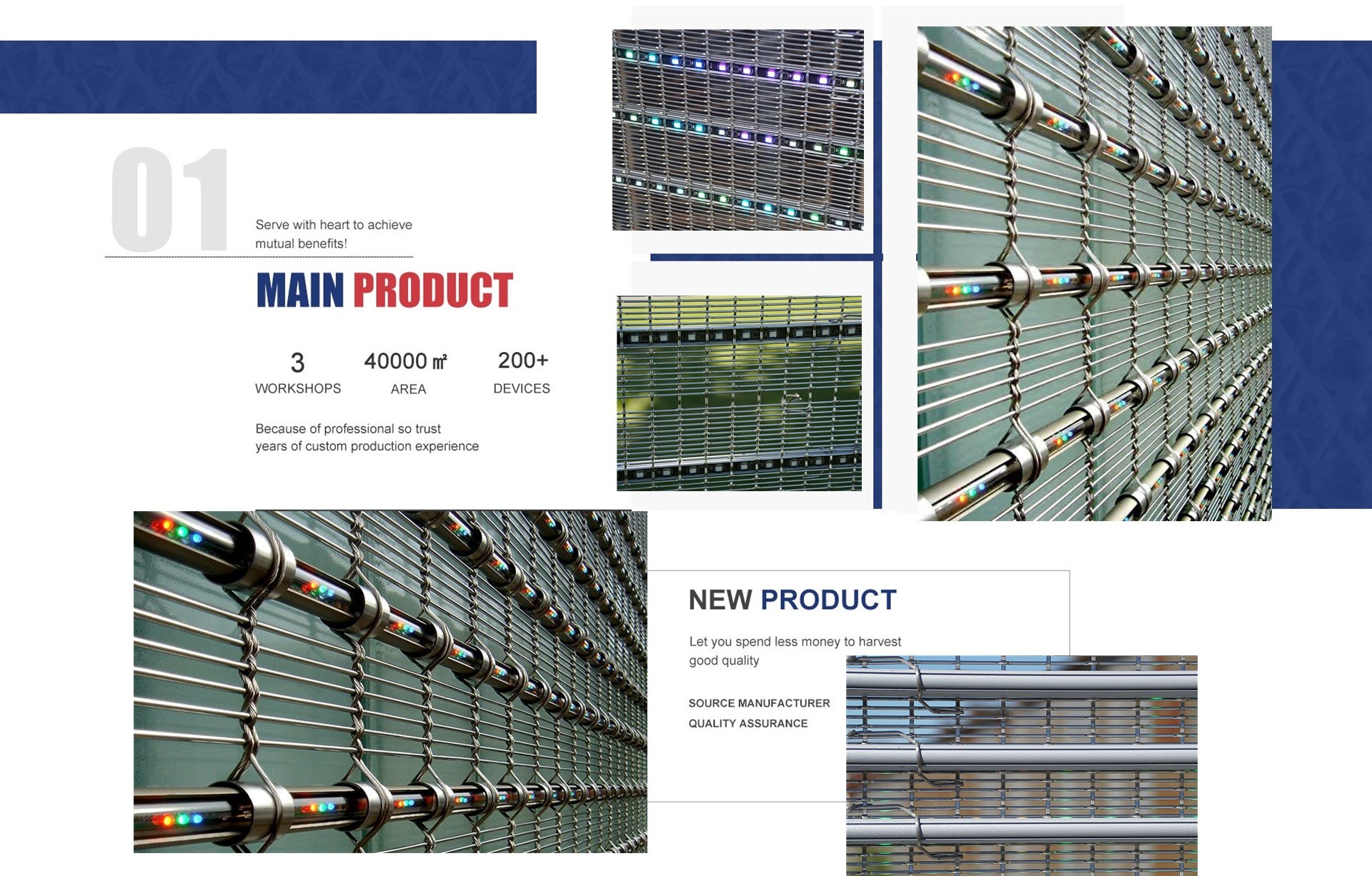Aisi 304 Cable Wire Mesh Drapery 4000 Mm Width