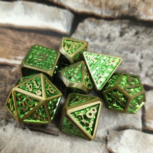 Polyhedron Dice Card Affirm card Hand Carved Metal Practical Plating Sharp 7