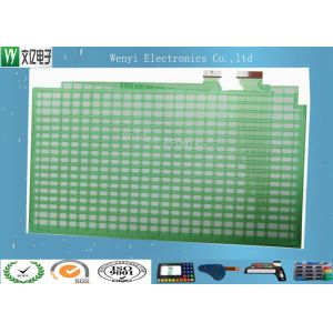 Green Oil Polyester PET Flex Circuit , Flex Pcb Stiffener Membrane Keypad Switch