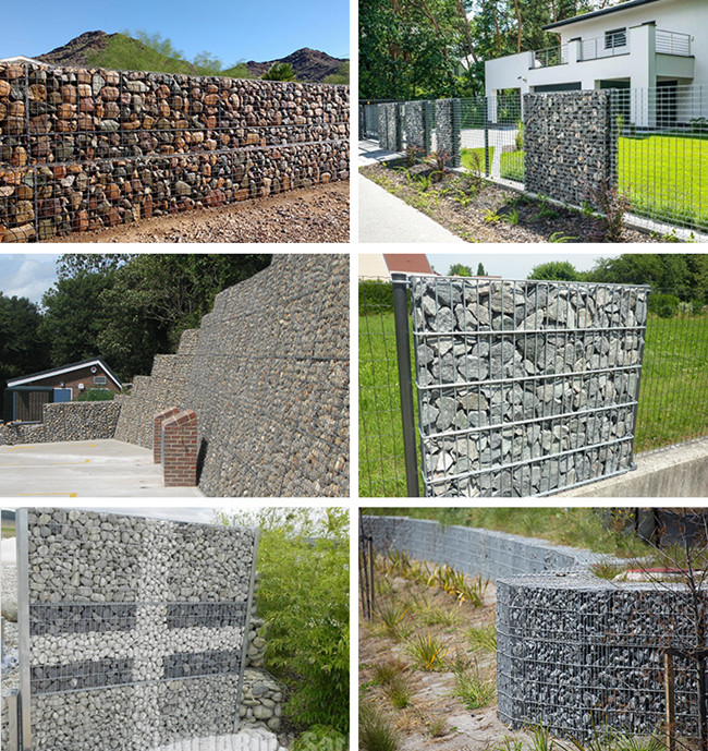 5mm Dia 75 X 75mm Hole Galvanized Welded Gabion Box 4m Length Hot Dipped