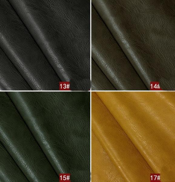 Crazy horse artificial pu leather fabric handmade diy sofa soft bag fabric car waterproof seat simulation cowhide