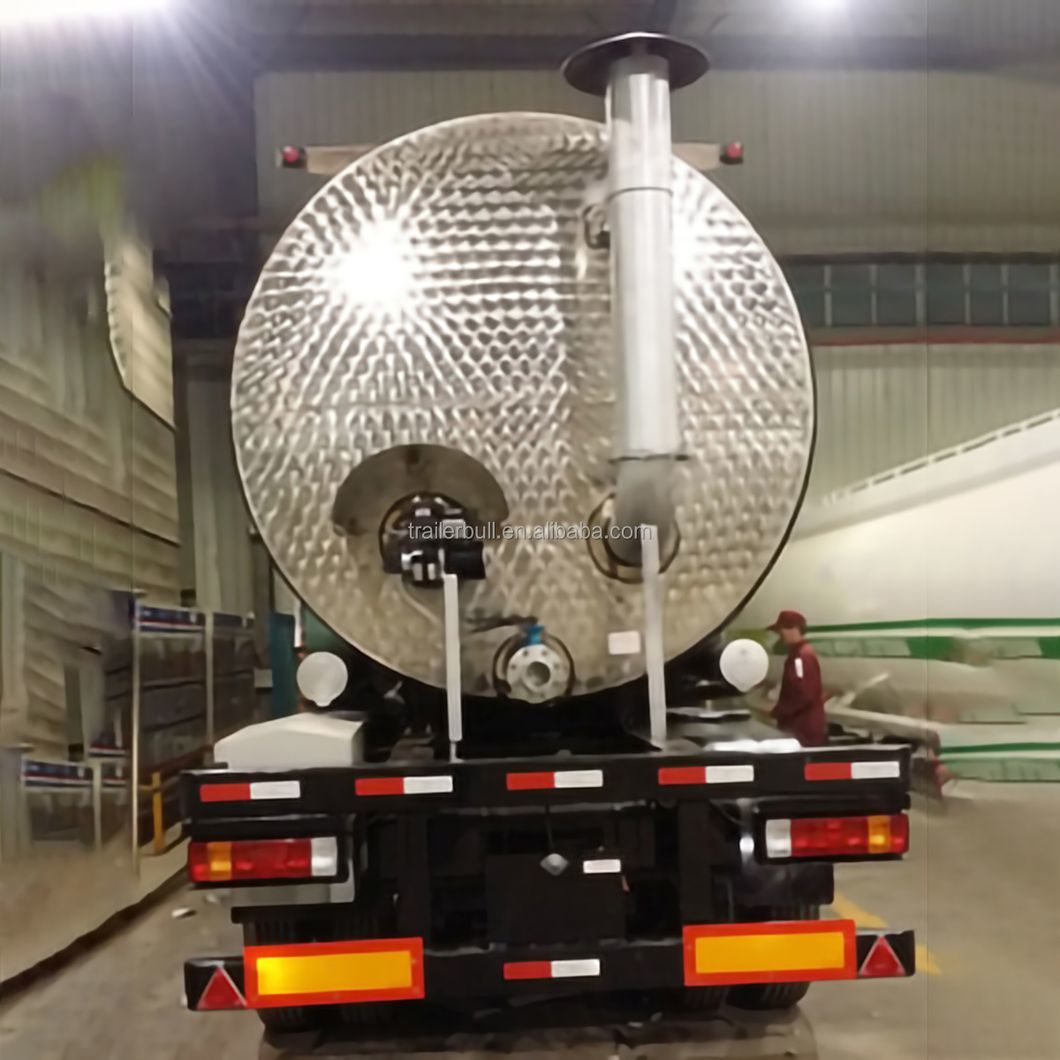 43500L 28t Insulated Carbon Steel Tank Semi Trailer 3 Axles for Palm Oil Crude Oil Bitumen