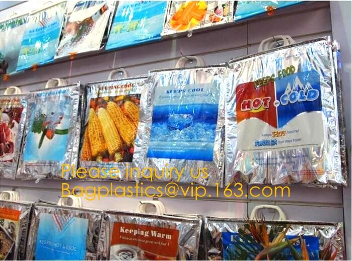 Aluminum Foil Food Use Disposable Cooler Bag Insulated Thermal Bag Organizer Storage Frozen Lunch Bag bagease bagplastic