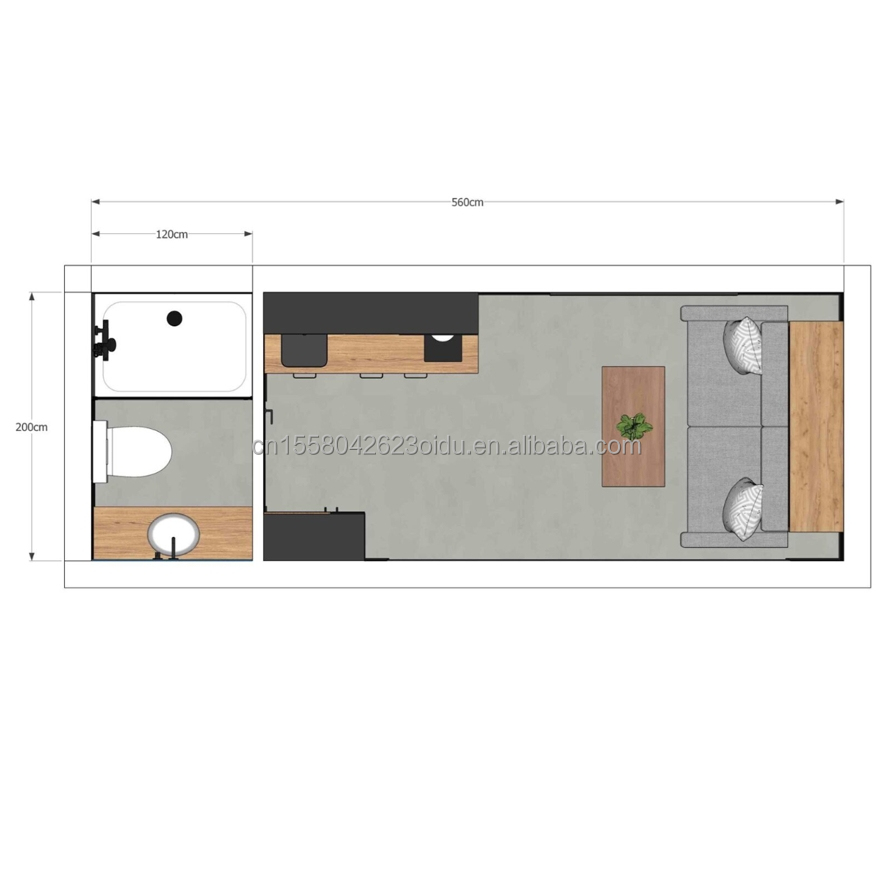 Modern Design 20ft/40ft Luxury Fabricated House Prefab Shipping Container Home Houses EU Portable 20ft Expandable House
