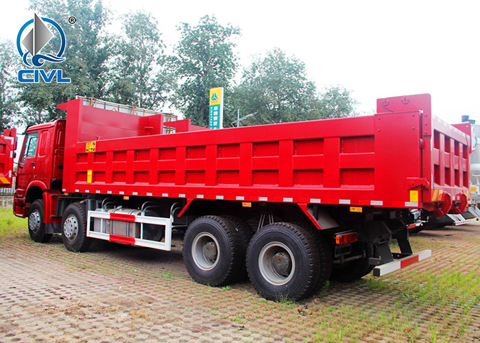 Sinotruk Howo 8x4 Dump Truck A7 371 HP 12 Wheels LHD 60 Tons 20 - 30 CBM Tipper Truck