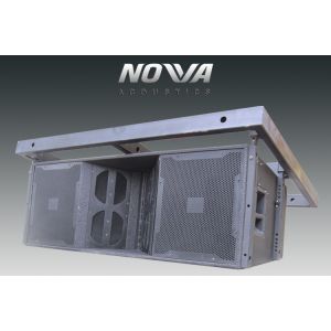 Active Line Array Sound System , Ground Stack Line Array Powered Speakers