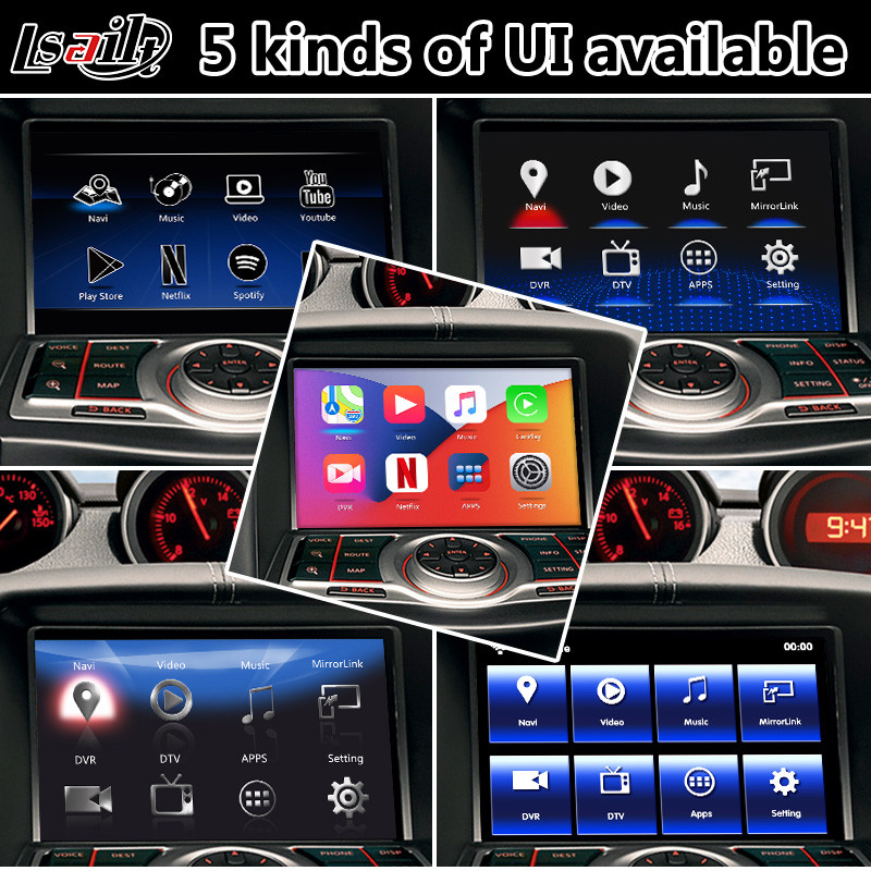 Lsailt Android Carplay Interface for Nissan 370Z With Youtube Waze NetFlix