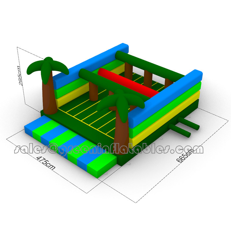 Best Lead Free Pvc Tarpaulin Material Custom Inflatable Obstacle Course Equipment Trampoline Amusement Theme Park