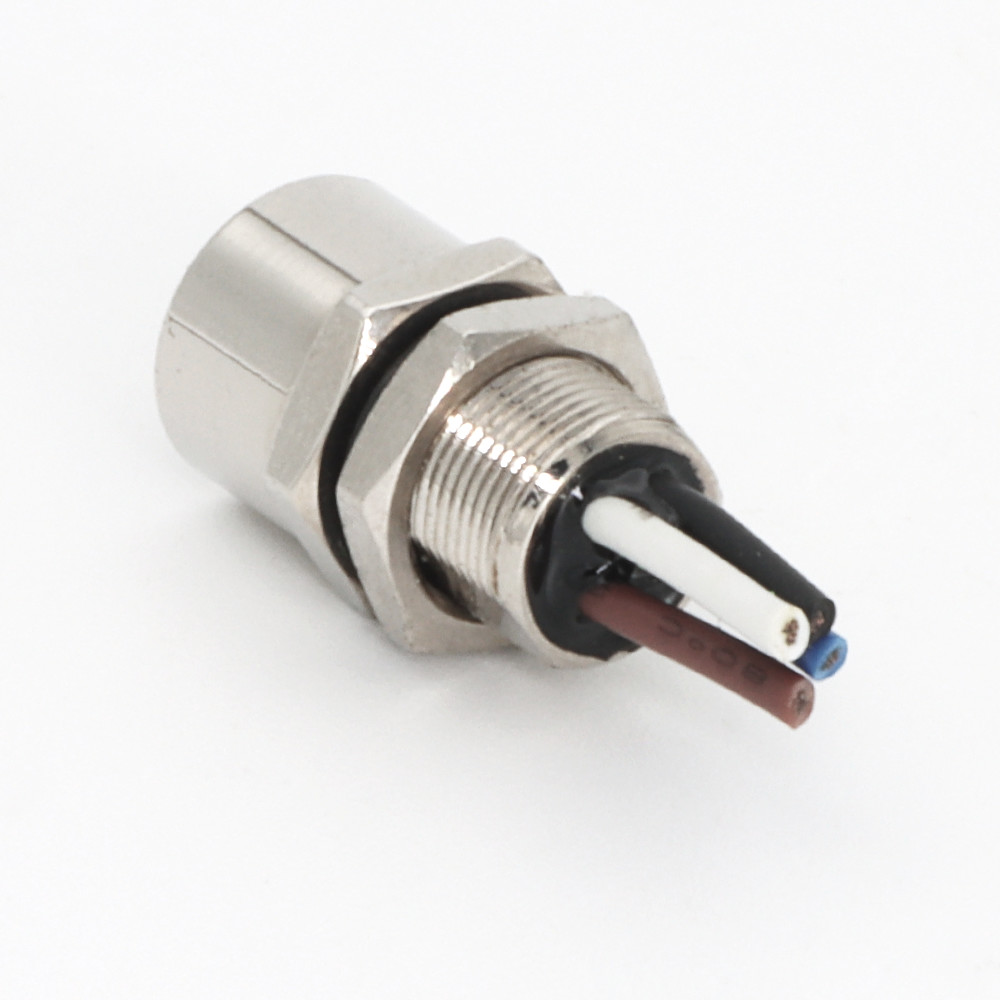  Flange M8 4 Pin Straight Connector Rear Mounting IP67 Pre Wired IEC 61076-2-104 Manufactures