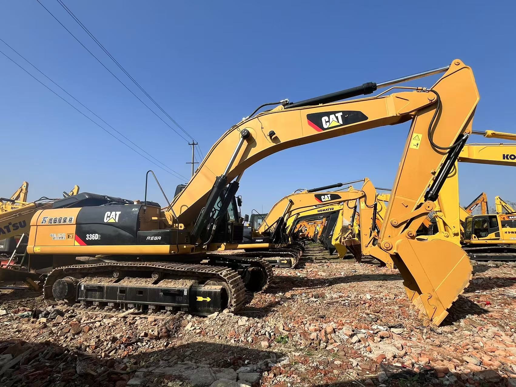 Second-hand Digger Caterpillar CAT336D2 Long Reach Excavator Boom Crawler Excavator