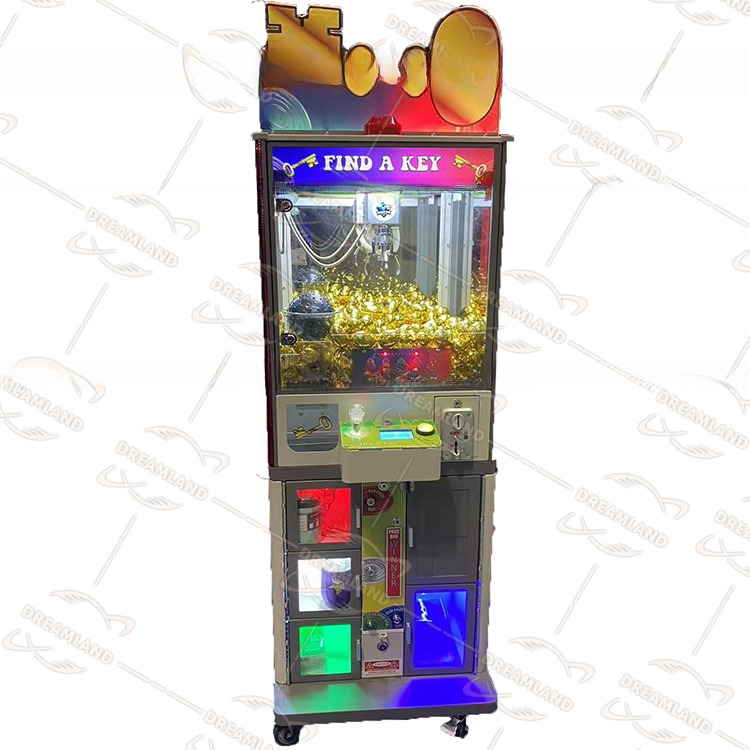 Dreamland Coin operated find the key claw crane prize vending machine for shopping mall