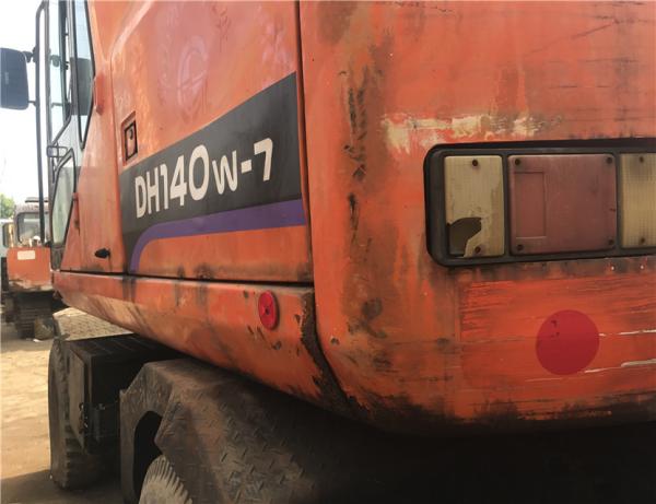 south korea doosan dh150wd-7/used dh130wd-5 wheel excavator for sale/low working