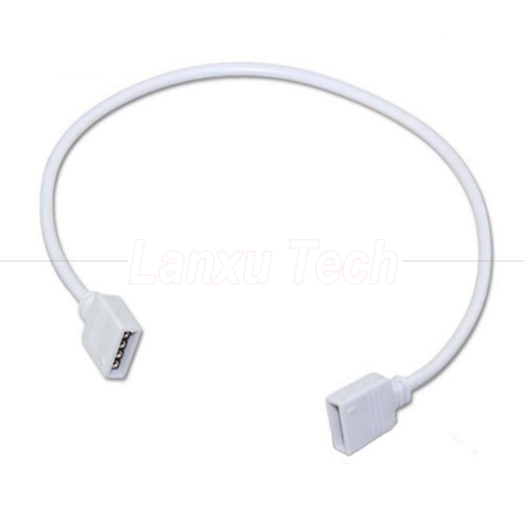 Female to Female 4 Pin RGB Plug Connector Extension Cable for 5050 3528 2835 LED Strip Light