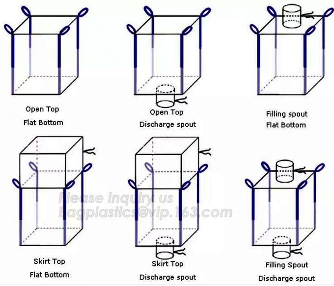1 Ton Super Sack Pp Woven Big Bags For Bulk Fertilizer Packing / Bagease