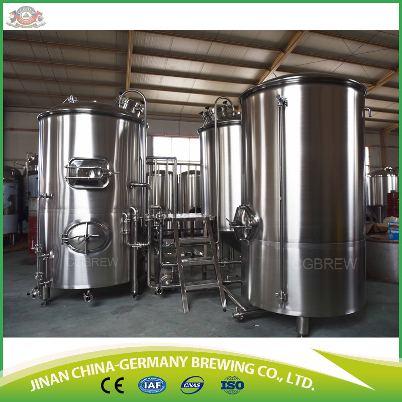 Microbrewing equipment with mash tun heated by steam with capacity 1000L/batch