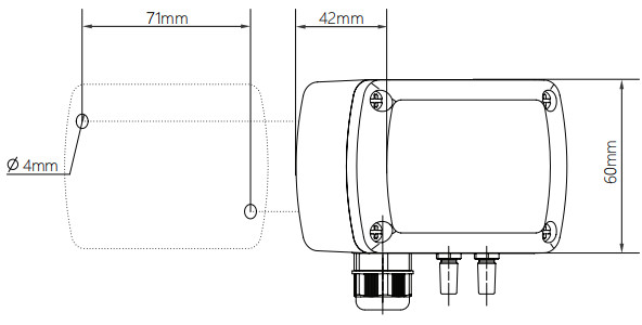 0-±200pa IP65 House Protection Filter Differential Pressure Sensor For Pharmaceutical Clean Rooms