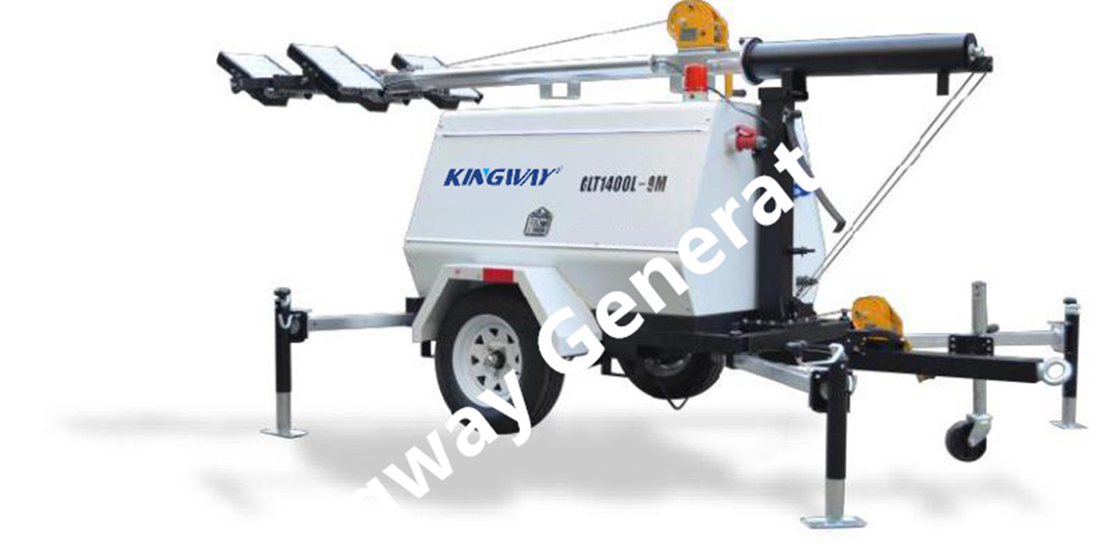ISO Approval 6m Mechanical Lifting Mobile Light Tower For Court