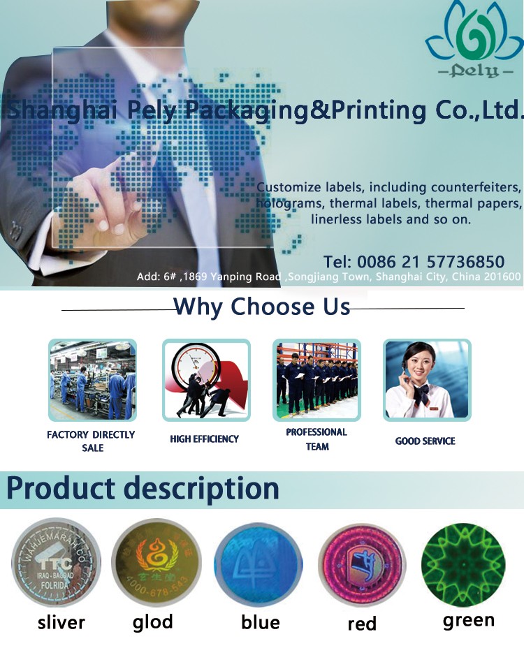 Custom Shapes ID Die Cut Transparent Hologram Stickers , Tamper Proof Hologram Stickers