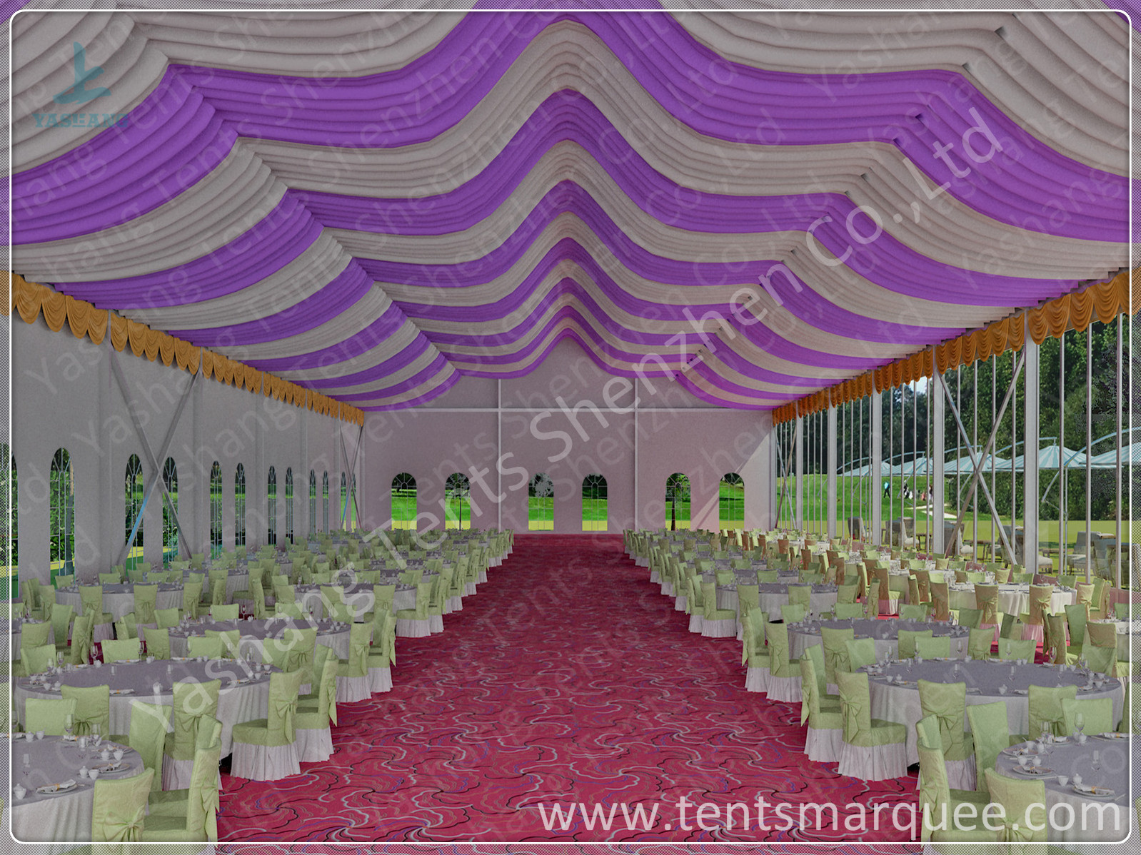 Beautiful Transparent Luxury Wedding Tents For Hire Clear Span Fabric Structures