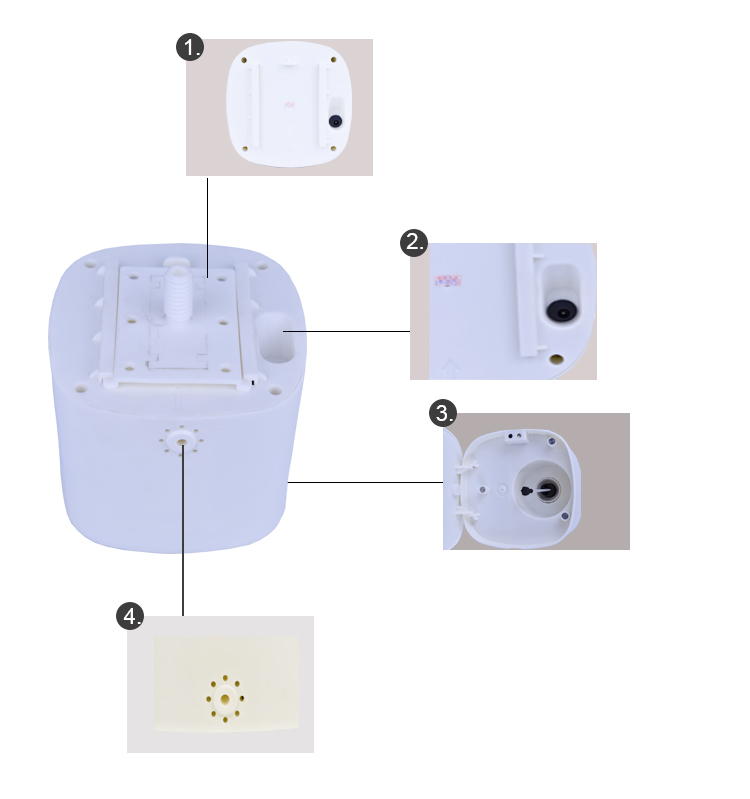 Low Noise Tabletop Commercial Aroma Diffuser For Large Room PP Plastic