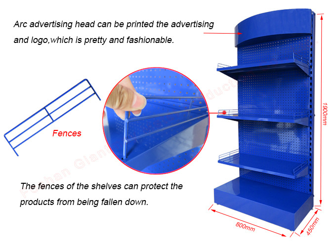 Perforated Sheet Metal Pegboard Display With Hooks Tool Stand