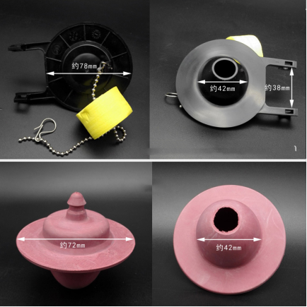 Customizable Toilet Tank Patting Cover Water Stop Valve With 2''And 3'' Sealing Plug