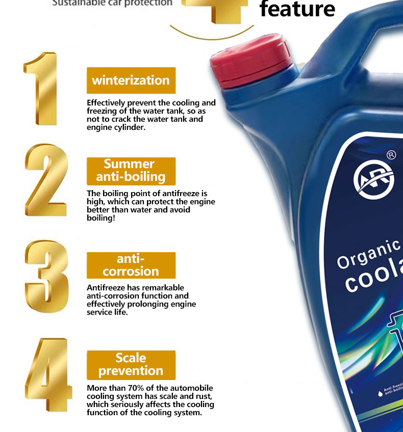 OAR Organic Synthetic Antifreeze Coolant Add to Water Tank for Optimal Performance