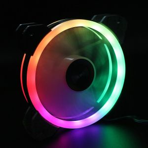 Quiet Computer LED RGB Case Fan with Controller for Gaming PC Computer 3PIN 4PIN