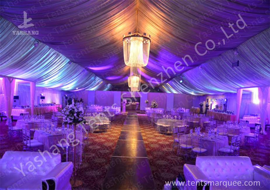 Garden Uv Resistant Banquet Luxury Wedding Tents Lighting System Choosen