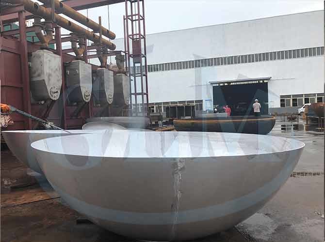 89MM 2000MM Semi Elliptical Stainless Steel Dish Head For Boilers And Containers PED GB